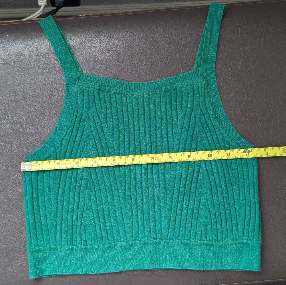 Live the Process Green Ribbed Crop Top - Picture 5 of 5